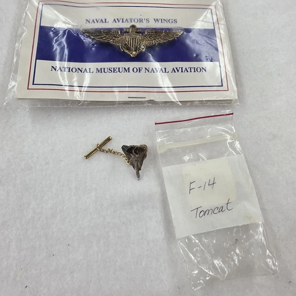 National Museum of Naval Aviation Aviator Wings Pin & F-14 Tomcat Tie Tack